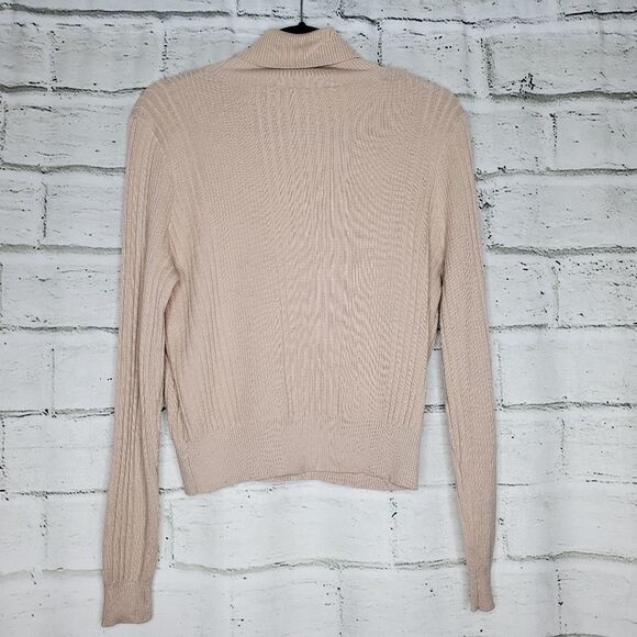 Asos ribbed turtleneck sweater blush size 10 - Picture 7 of 8